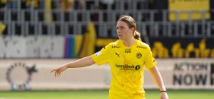 Lærke Hammer under kampen mot Viking mai 2024. 