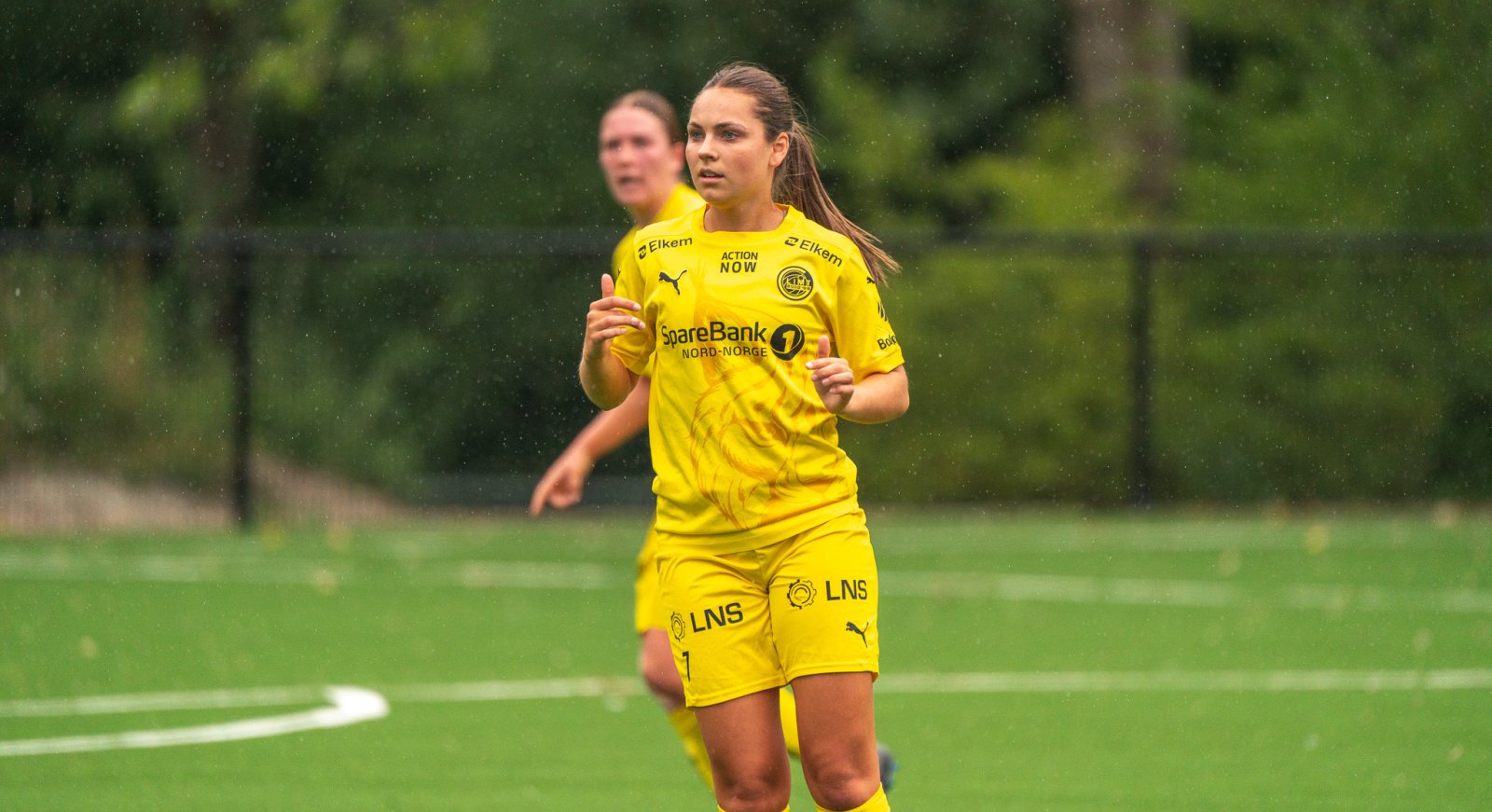 Helene Schjelderup melder at hun er ferdig i FK Bodø/Glimt Kvinner. Bildet er under treningskampen mot B93, fra treningsleir i Danmark. 